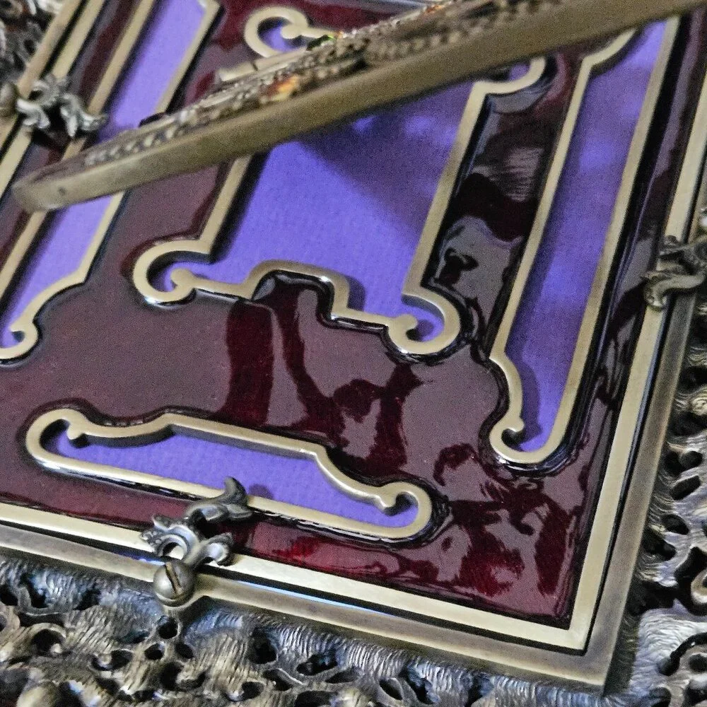 RARE SIGNED EXQUISITE JAY STRONGWATER HERITAGE CROWN TIARA CRYSTAL ENAMEL FRAME